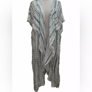 Umgee Tie Dye Bohemian Lagenlook Lightweight flowy Waterfall Kimono Size S/M